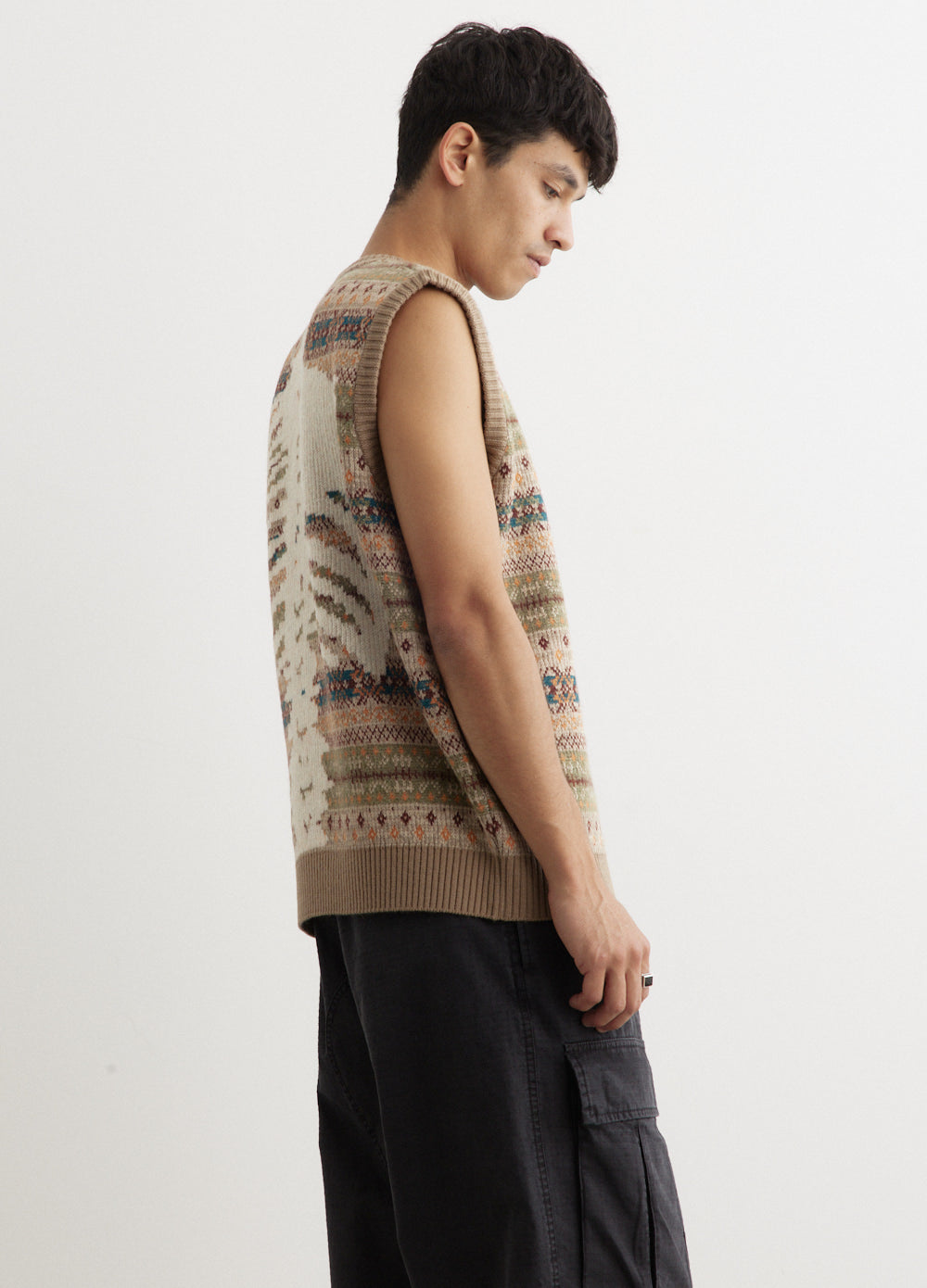 7G Wool FairIsle BONE Vest