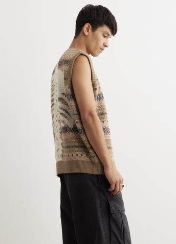 7G Wool FairIsle BONE Vest