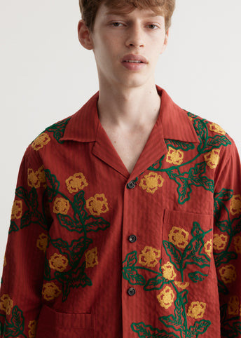 Marigold Wreath Long Sleeve Shirt