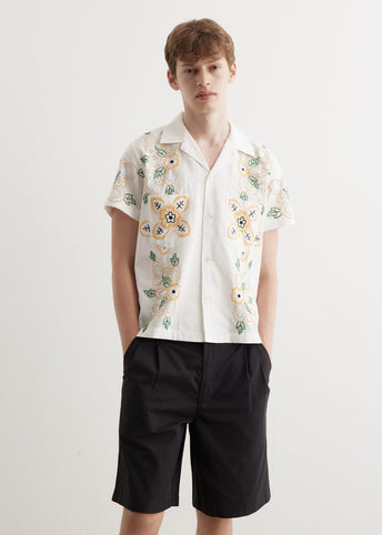 Embroidered Buttercup Short Sleeve Shirt