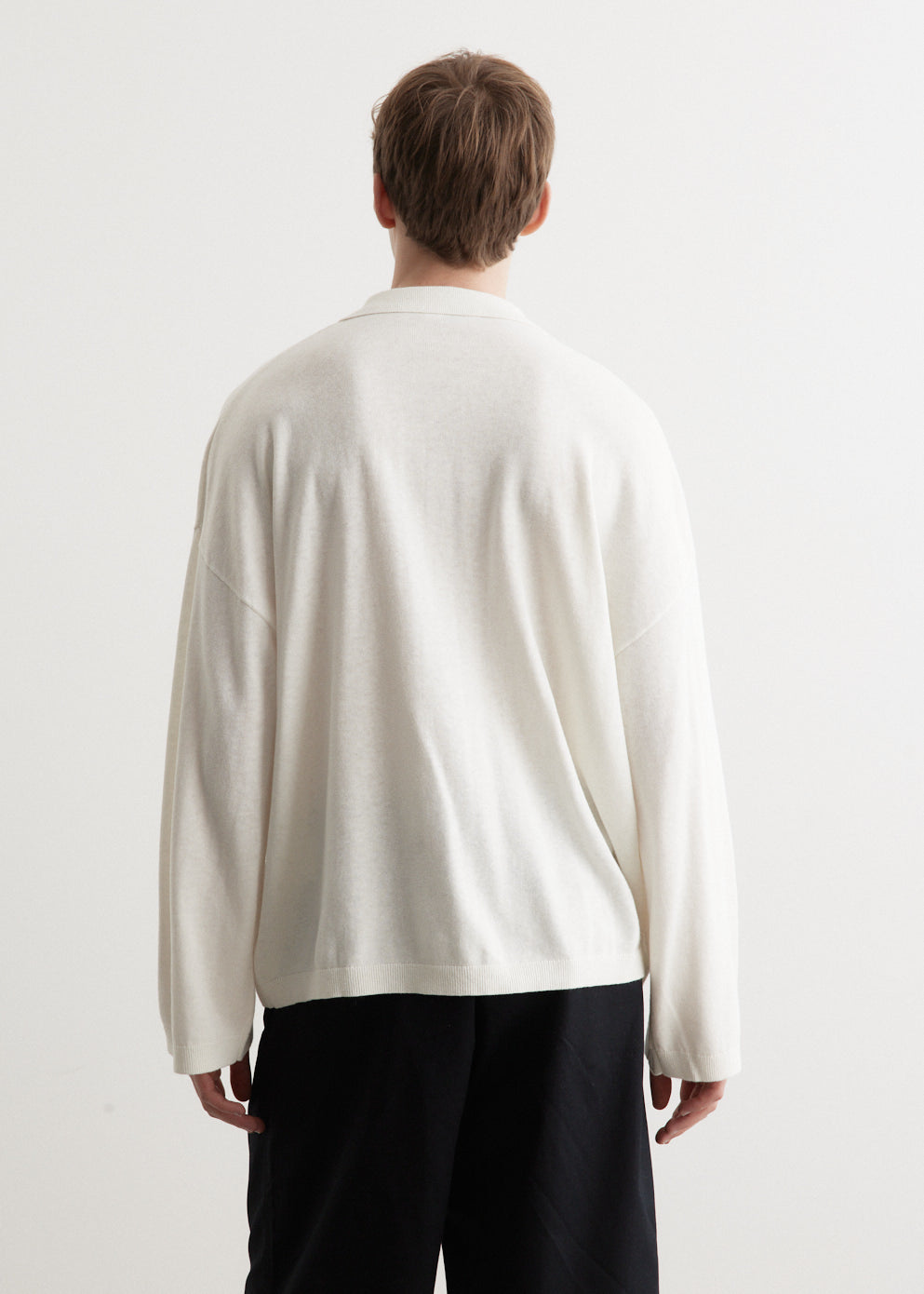 Oversized Knit Polo Shirt