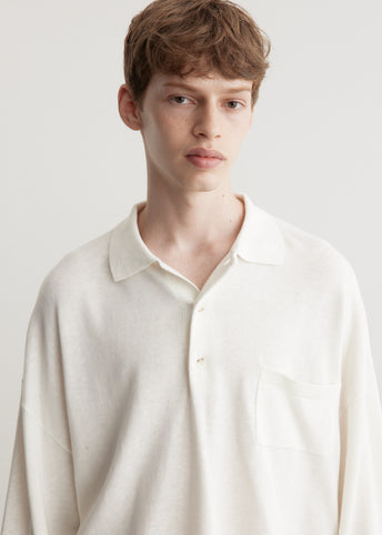 Oversized Knit Polo Shirt