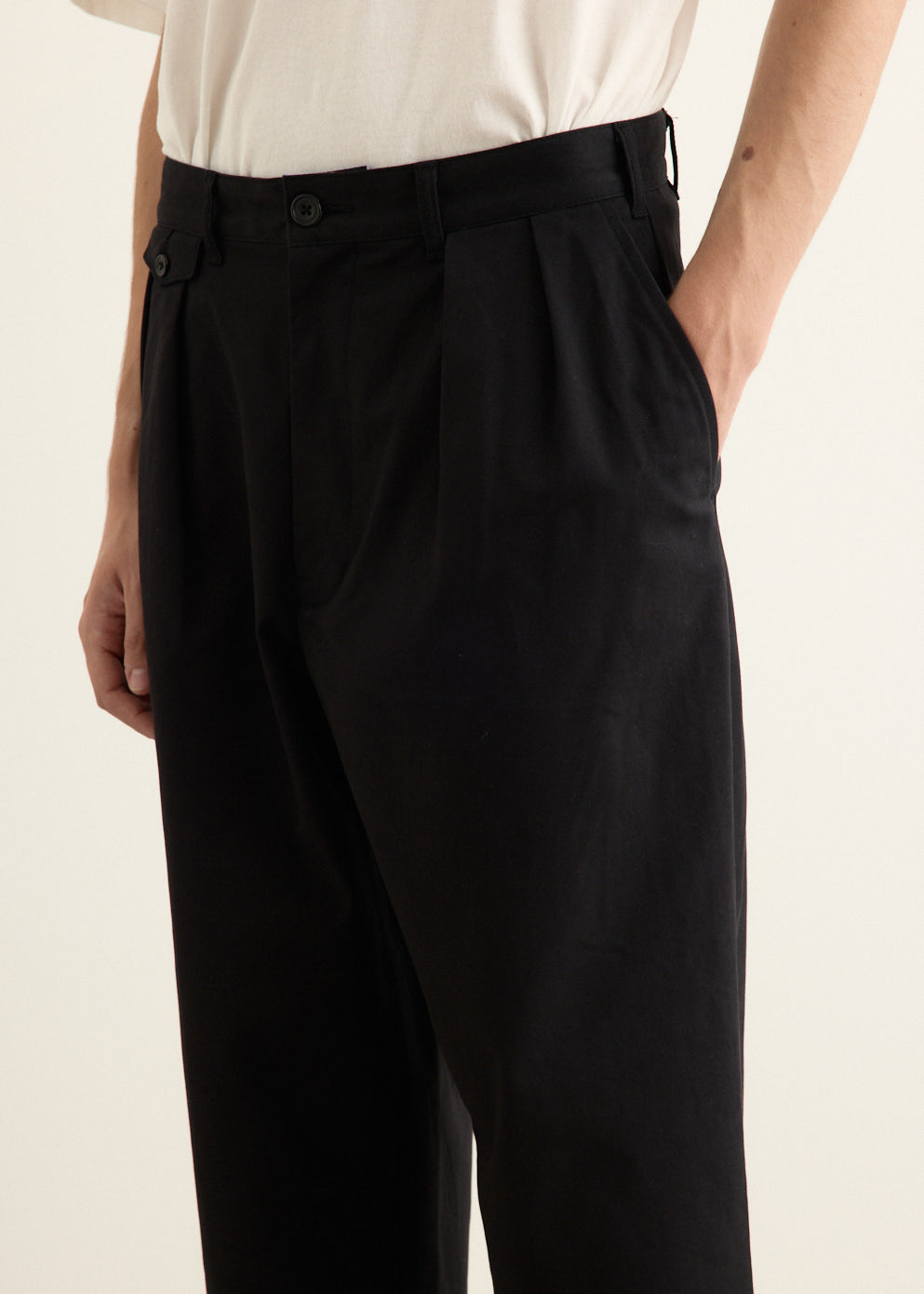 2 Pleats Twill Pants