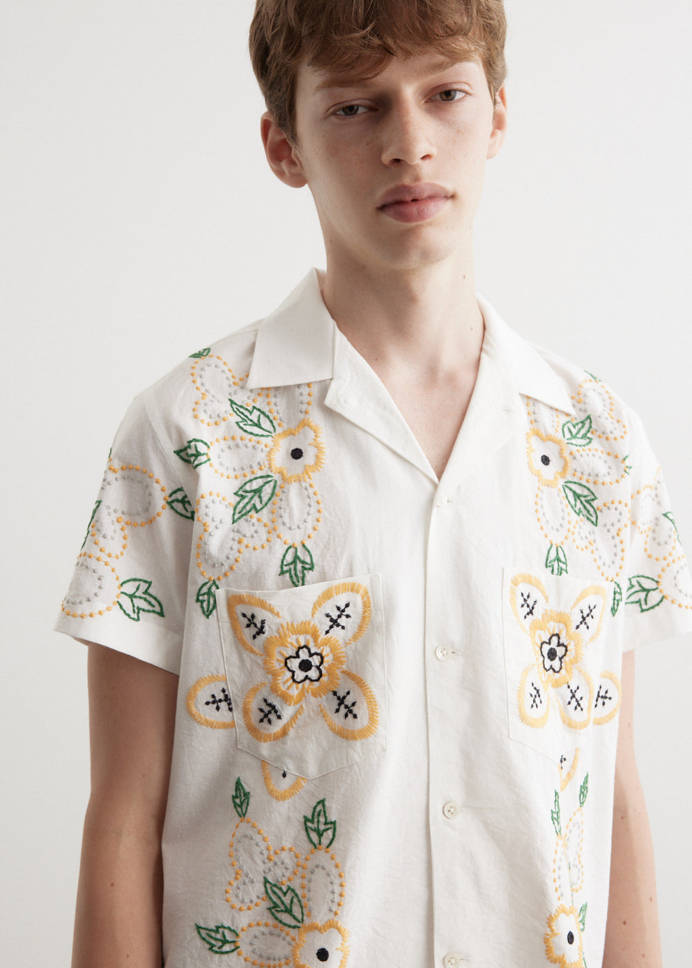 Embroidered Buttercup Short Sleeve Shirt