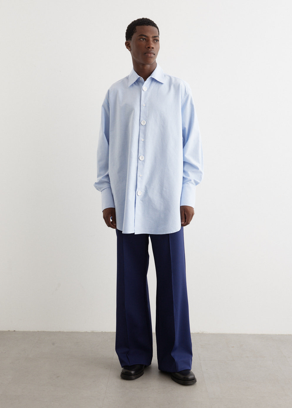 Enamel Button Oversized Shirt