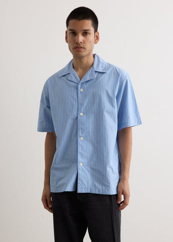 Mads Poplin Stripe Short Sleeve Shirt