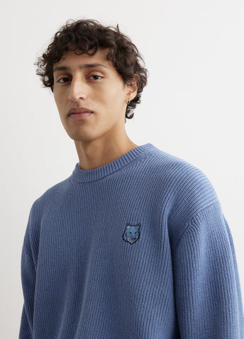 Bold Fox Head Patch Comfort Ribbed Jumper