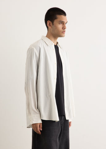 View Stripe Silk Boxy Shirt