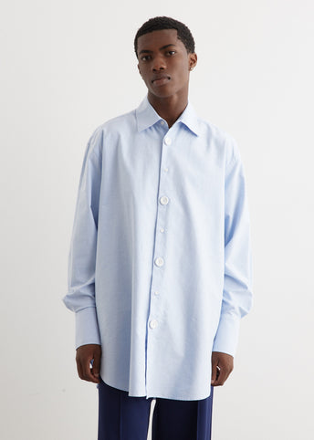 Enamel Button Oversized Shirt