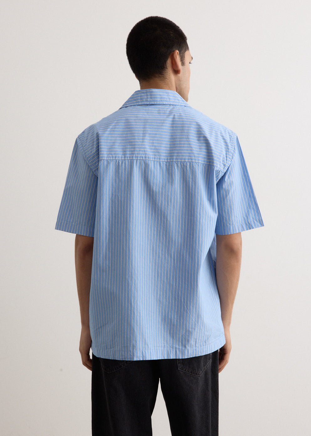 Mads Poplin Stripe Short Sleeve Shirt