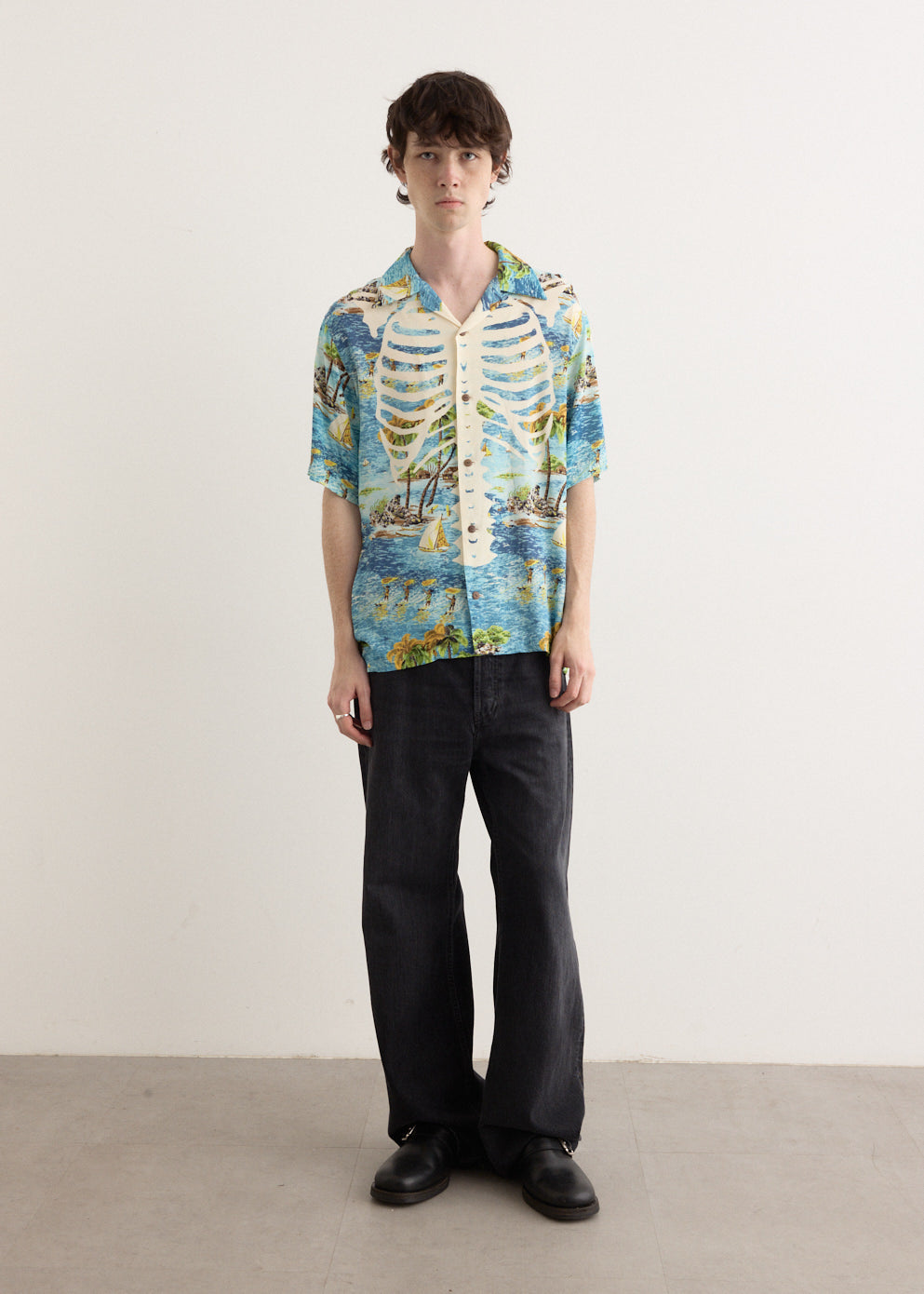 Rayon KAMEKAMEHA BONE Aloha Shirt