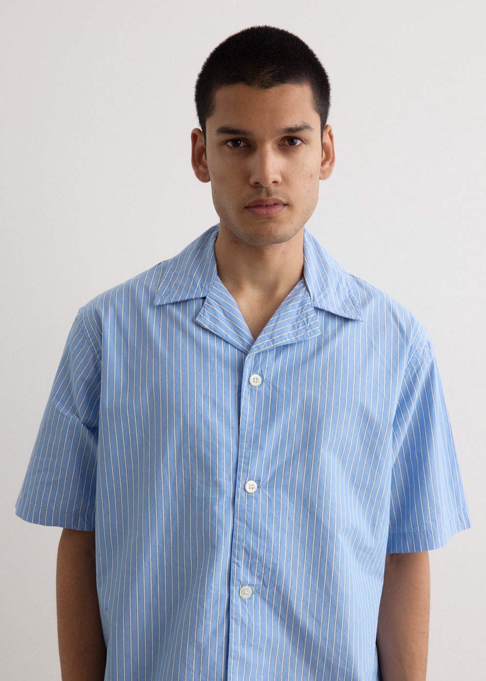 Mads Poplin Stripe Short Sleeve Shirt