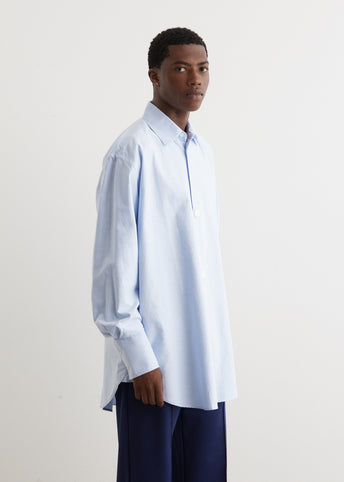 Enamel Button Oversized Shirt