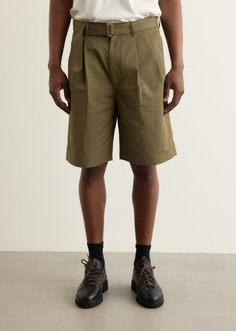 Incu Exclusive Double Pleat Belted Shorts