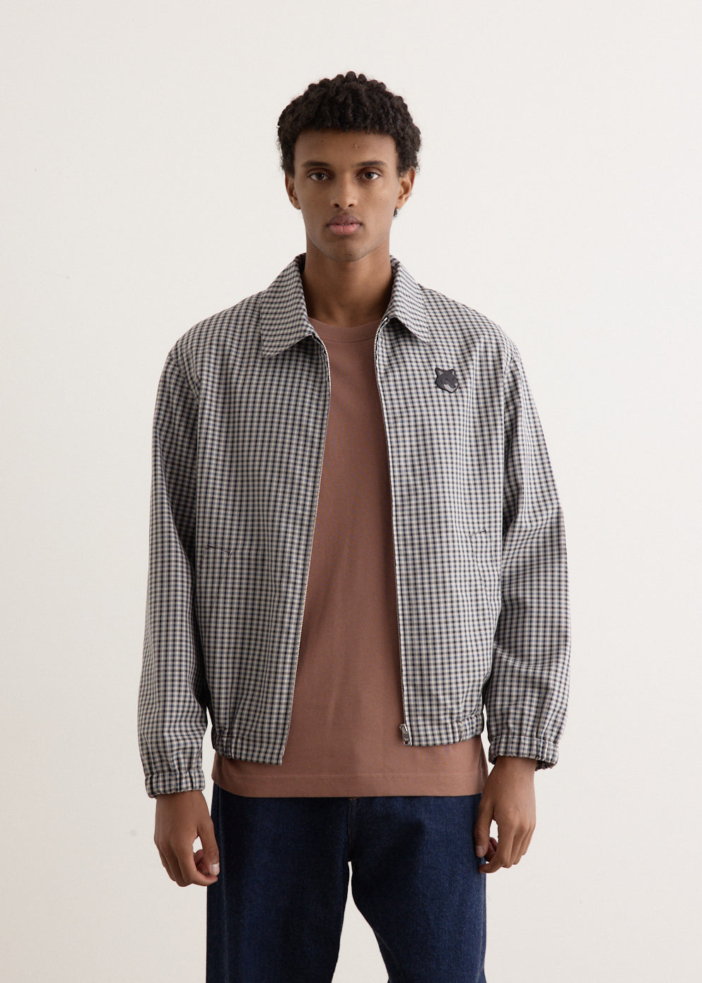 Maison Kitsune - Elasticated Zipped Blouson - Jacket,Specials : American Fashion Style Bags On Sale Maison Kitsune - Elasticated Zipped Blouson - Jacket,Specials : American Fashion Style Bags On Sale
