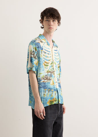 Rayon KAMEKAMEHA BONE Aloha Shirt