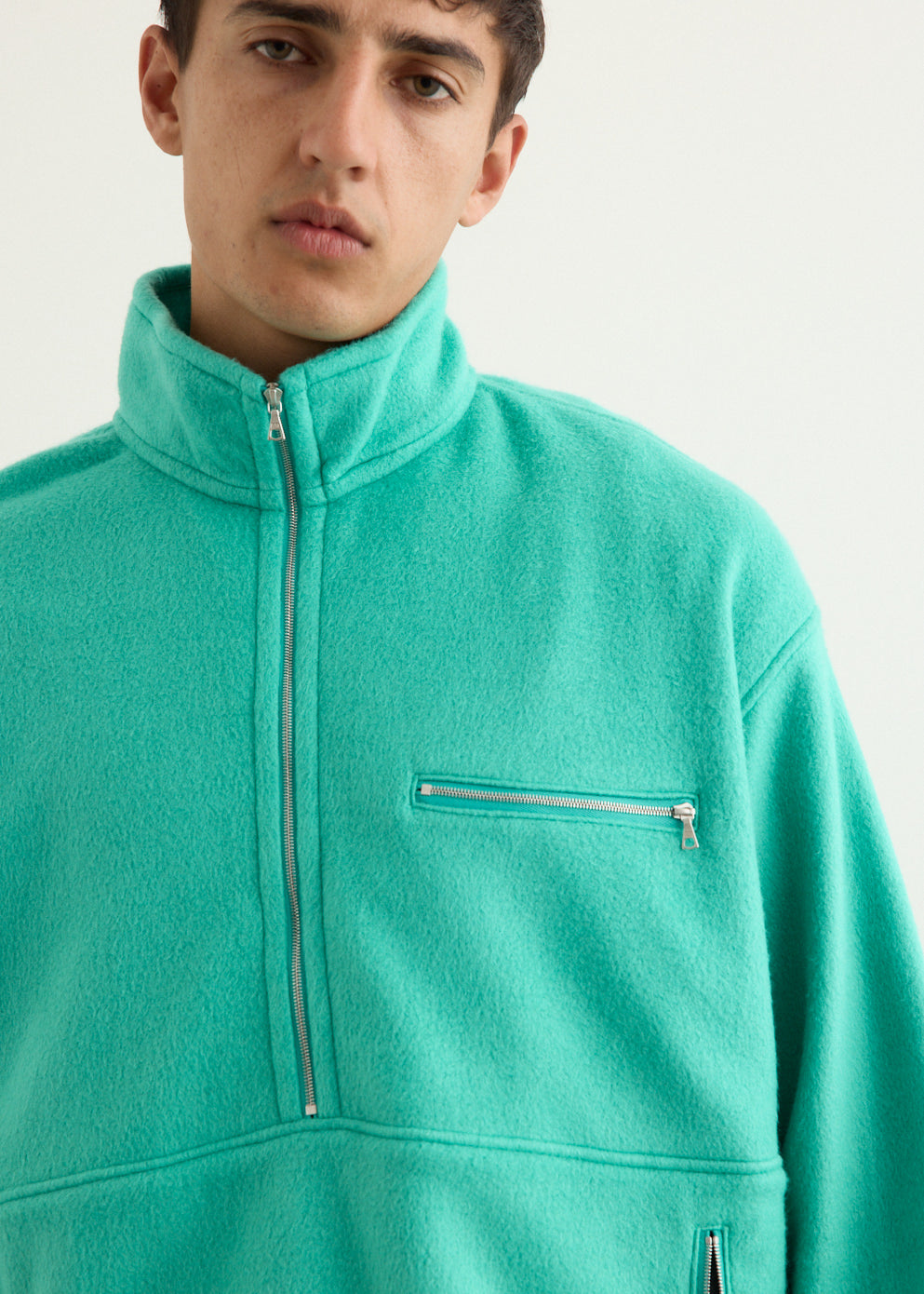 Pure Silk Comfort Fleece Half Zip Pullover