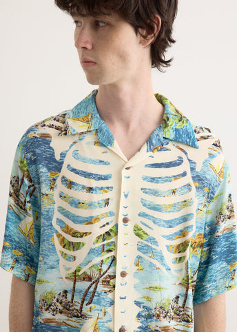 Rayon KAMEKAMEHA BONE Aloha Shirt