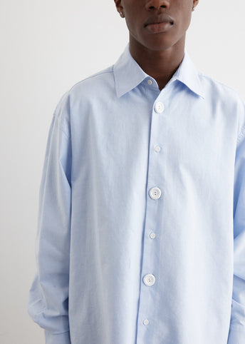 Enamel Button Oversized Shirt