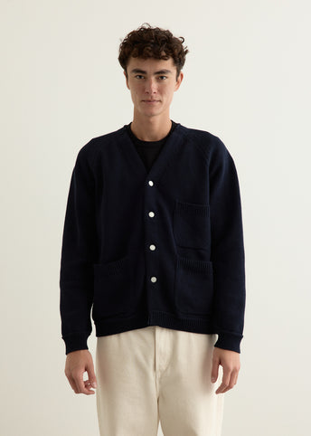 Cotton Knit Pocket Cardigan