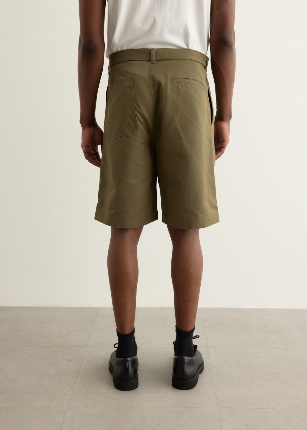 Incu Exclusive Double Pleat Belted Shorts