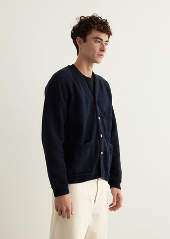 Cotton Knit Pocket Cardigan
