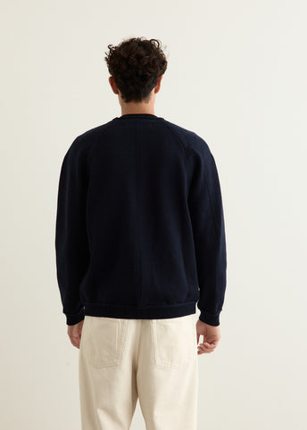 Cotton Knit Pocket Cardigan