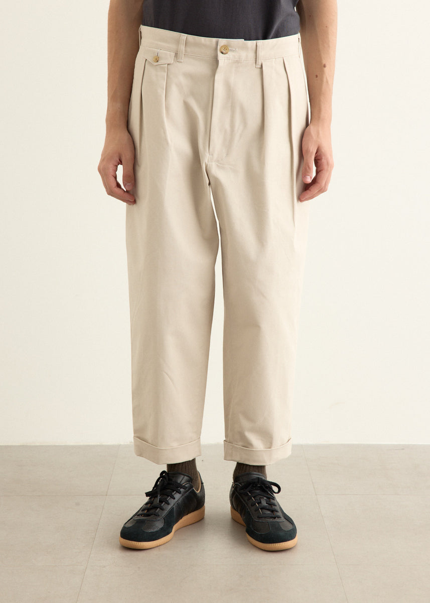 2 Pleats Twill Pants
