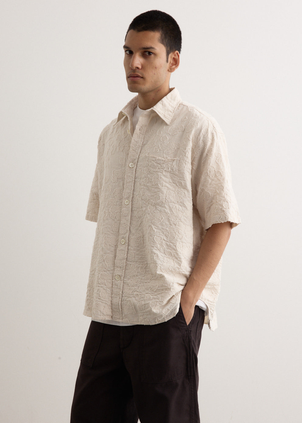 【SATIIIZ】Kio Pigment Oversized Short-Sleeved Shirt Bbigkids Heavyweight Cotton T-Shirt - Hip Hop Street Dance Tee