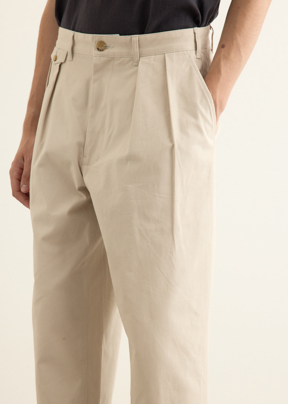 2 Pleats Twill Pants