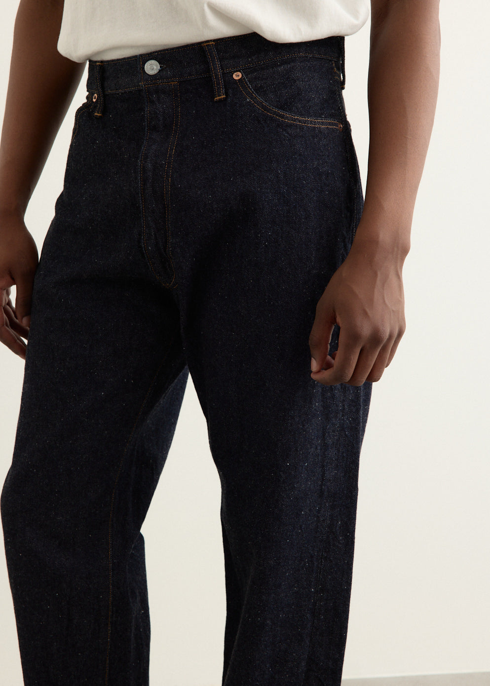 5P Zipper Front Denim Pants