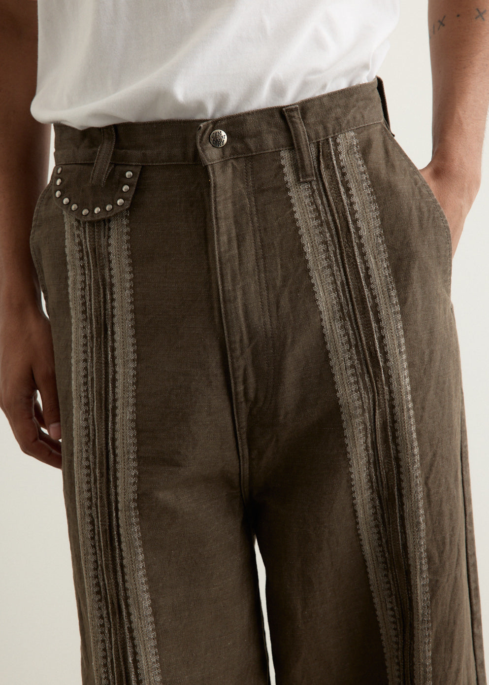 12oz YAGASURI Jacquard Denim PORT Baggy Pants