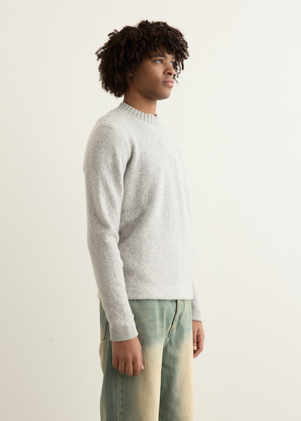 Fancy Yarn With Contrast Stitch Sweater