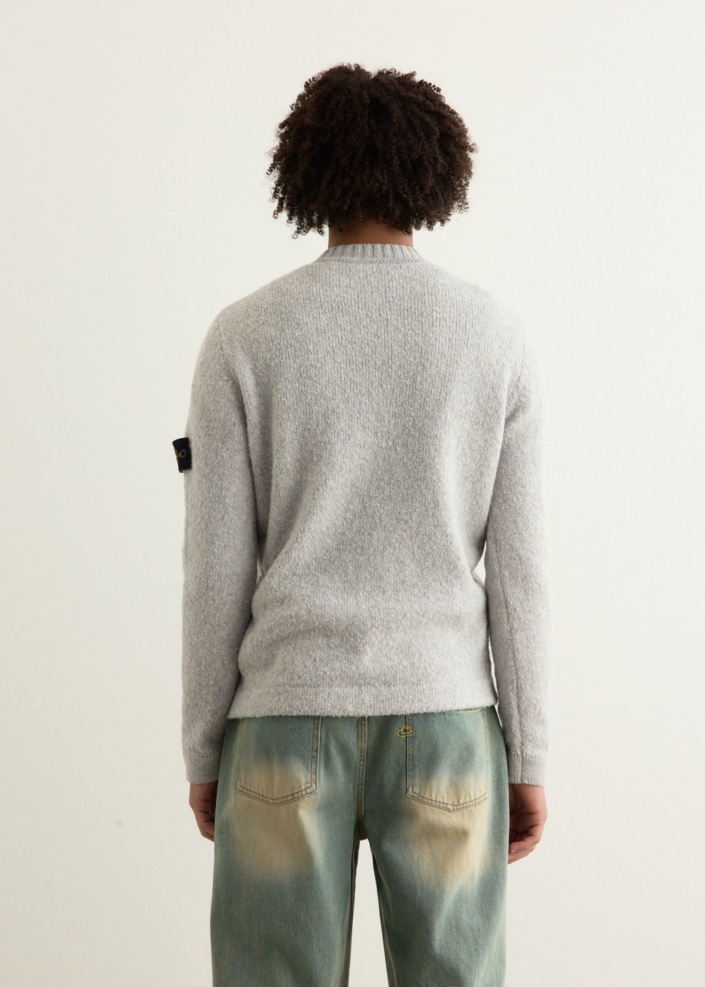Fancy Yarn With Contrast Stitch Sweater