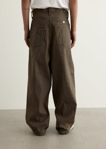 12oz YAGASURI Jacquard Denim PORT Baggy Pants