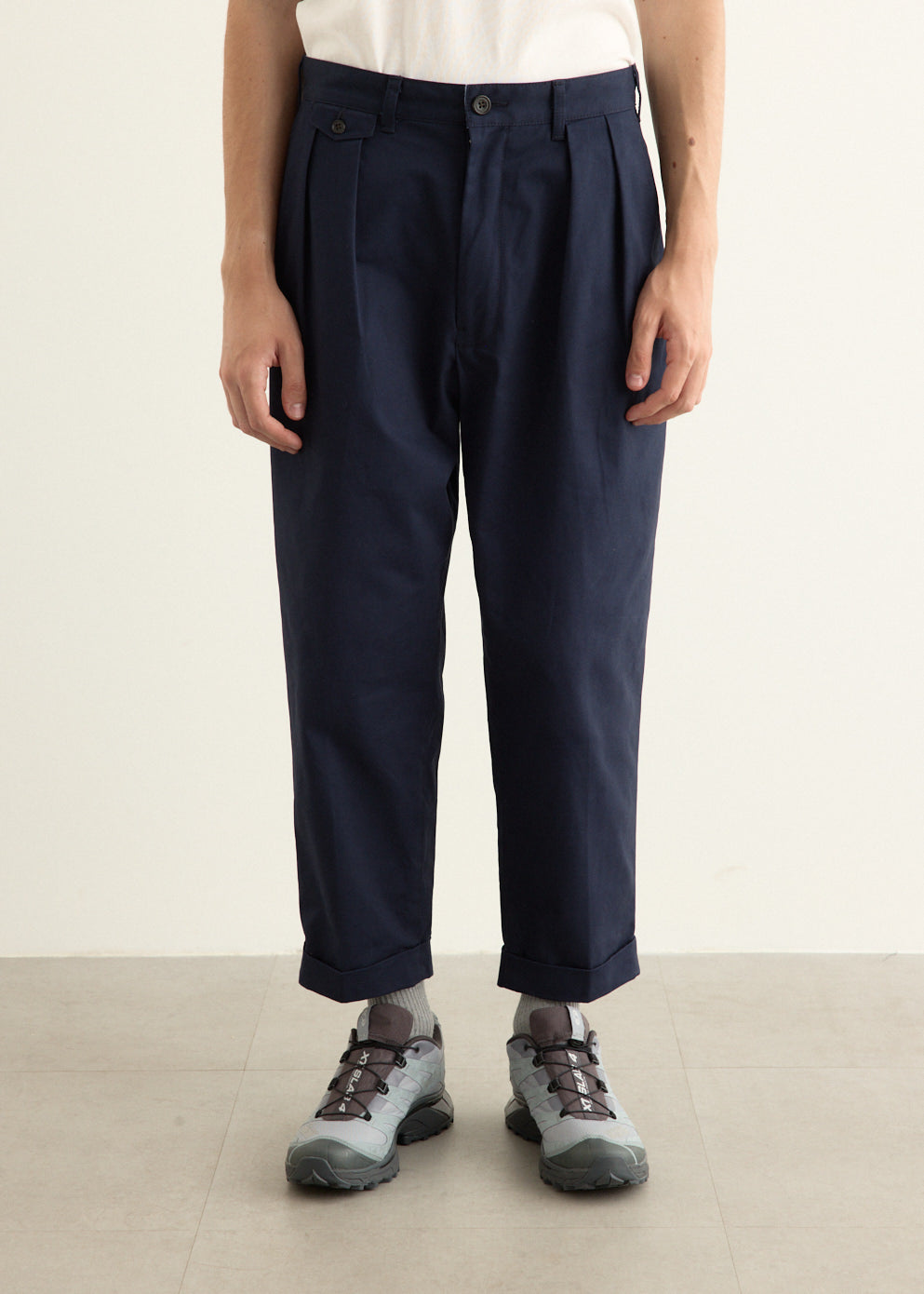 2 Pleats Twill Pants