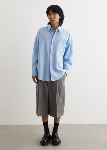 Cotton Long-Sleeved Boxy Shirt