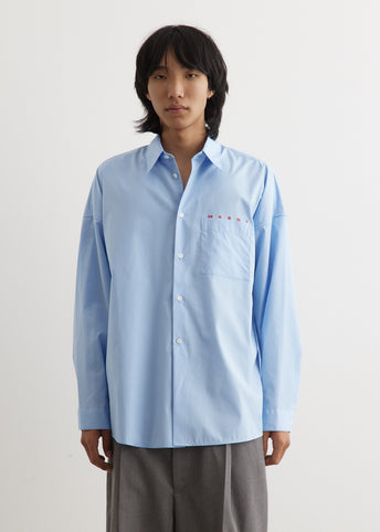 Cotton Long-Sleeved Boxy Shirt
