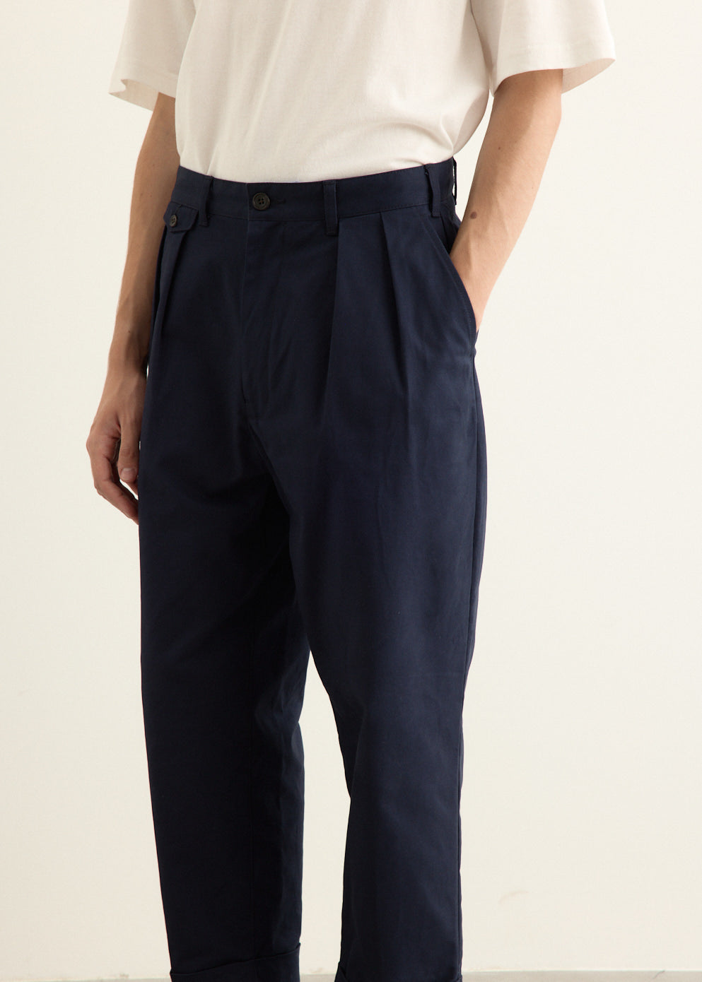 2 Pleats Twill Pants