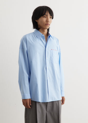 Cotton Long-Sleeved Boxy Shirt