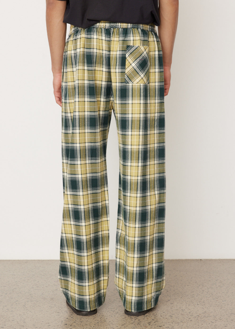 COLLUSION wide leg trousers in green check  ASOS