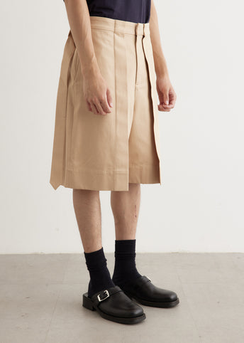 Folded Front Pleat Shorts