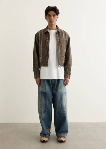 12oz YAGASURI Jacquard Denim Chimayo Drizzler JKT