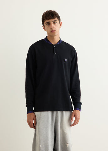 Shawl Collar Long Sleeve Polo