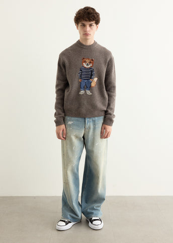 Dressed Fox Intarsia Wool Jumper