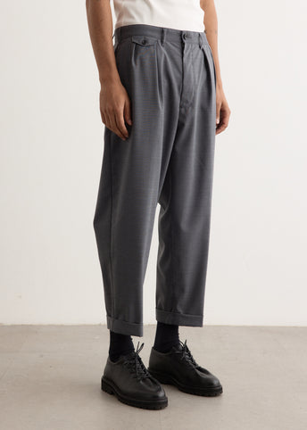 2 Pleats Wool Tropical Pants