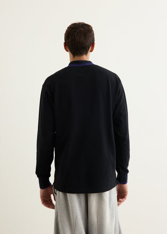 Shawl Collar Long Sleeve Polo