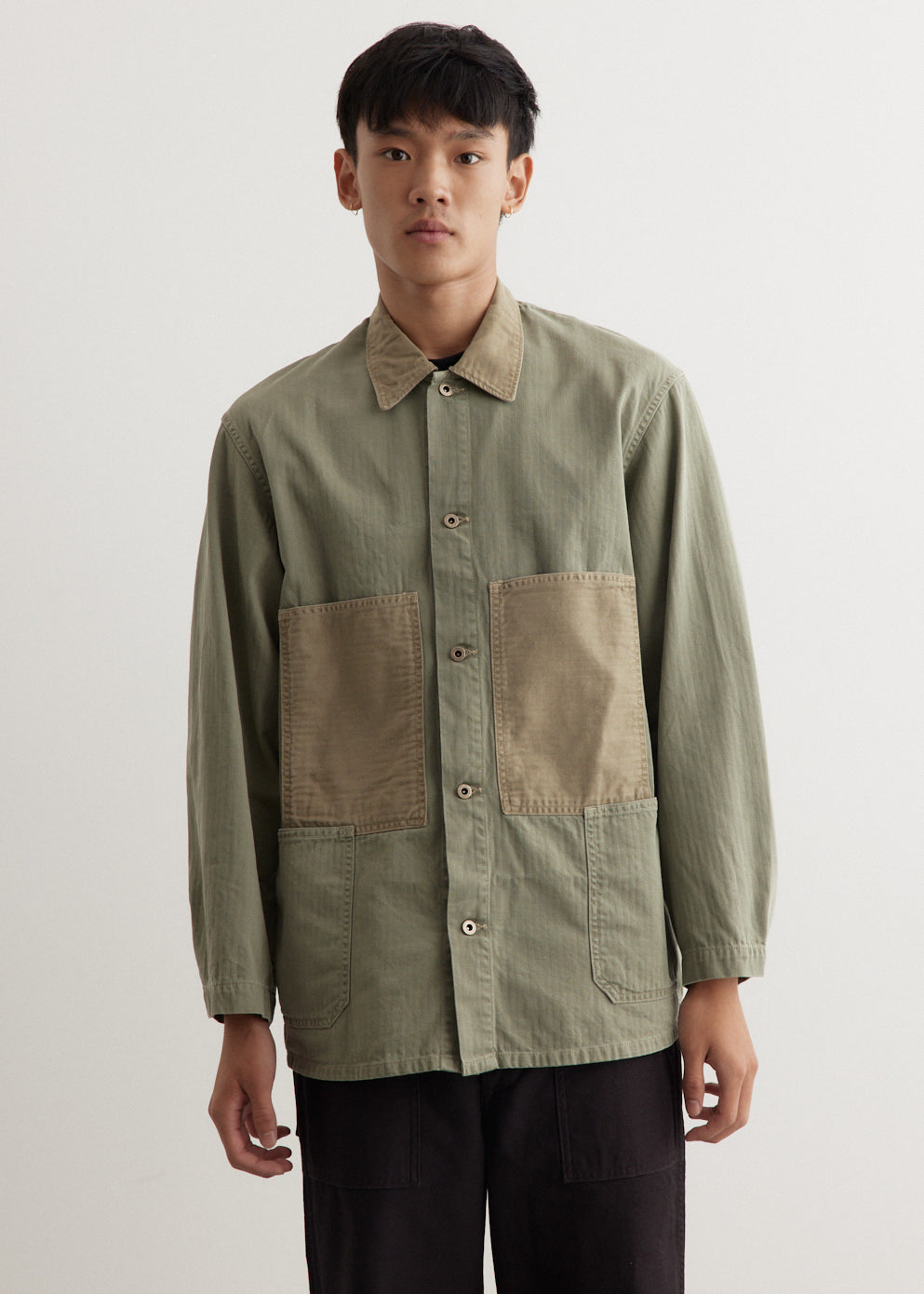 Herringbone Utility Coverall Jacket