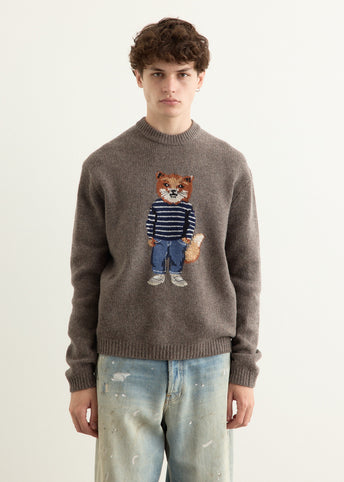 Dressed Fox Intarsia Wool Jumper