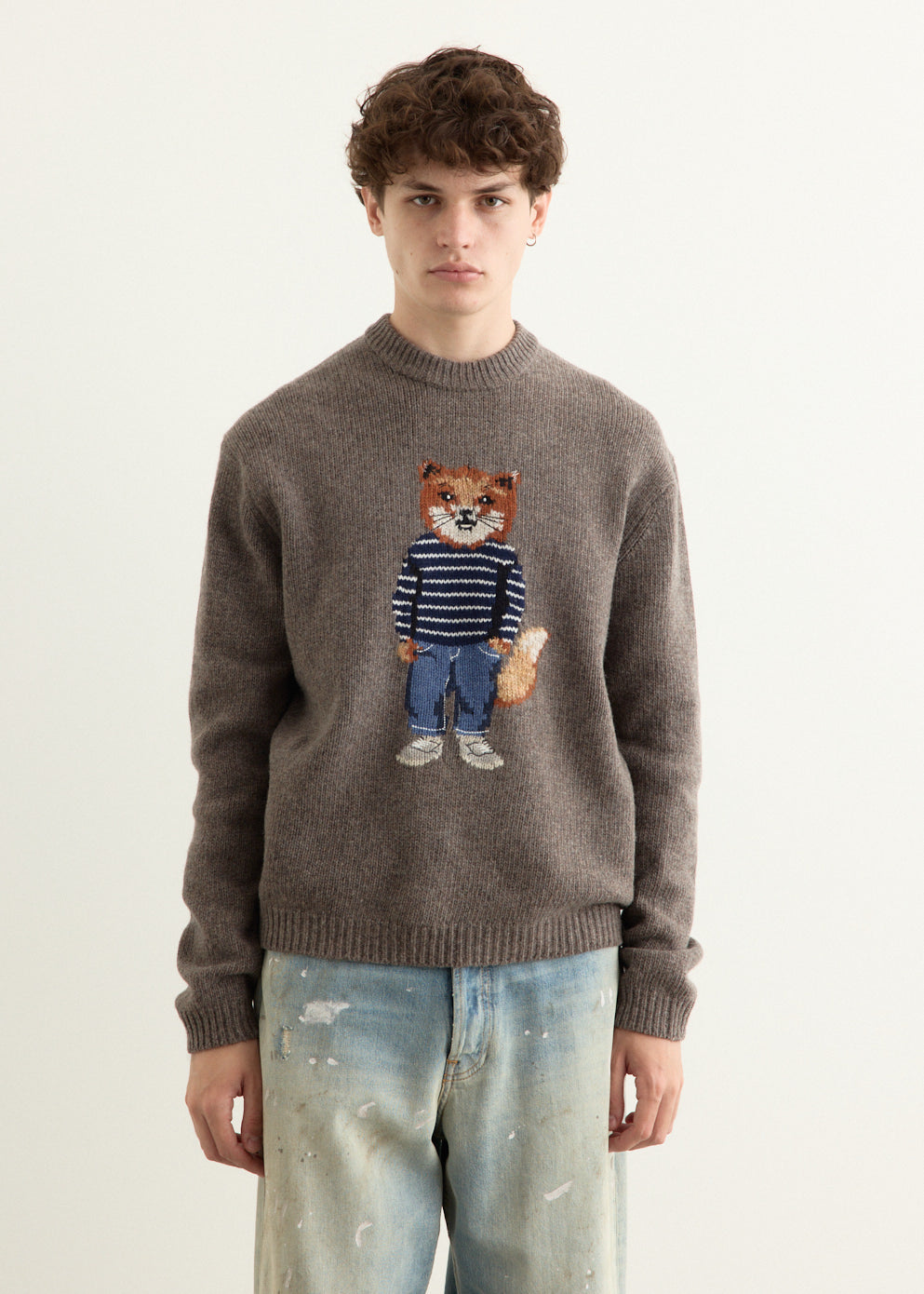 Dressed Fox Intarsia Wool Jumper